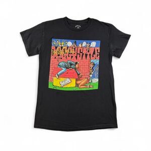 Vintage Snoop Dogg Death Row Records Graphic T-Shirt Men's Medium Black Rap Tee